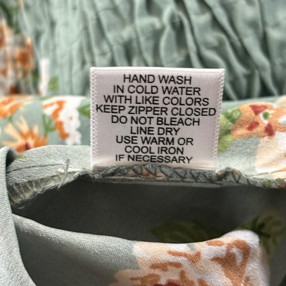 New Glory Tank Top Women's 2X Green Floral Zippered padded Bustier Top - Picture 6 of 7